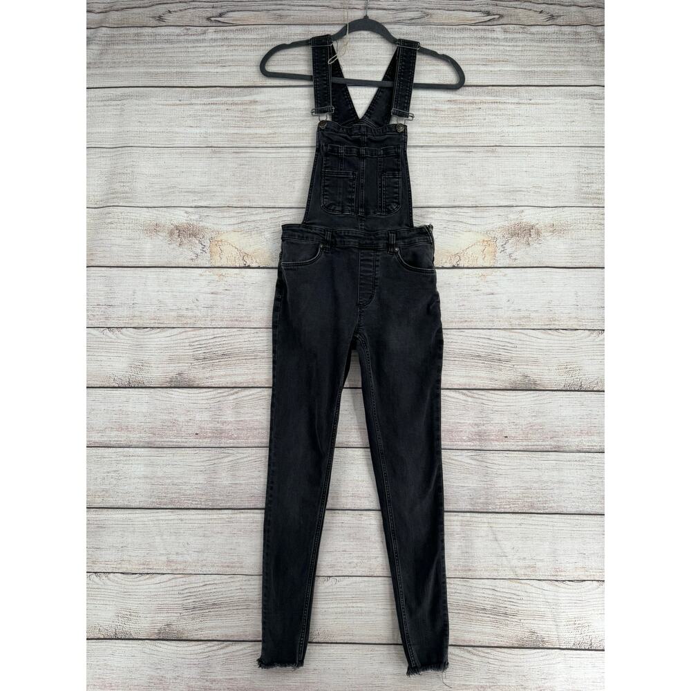 Free People Denim Skinny Jeans Overalls Mens 26 Black Gray‎ Stretch
